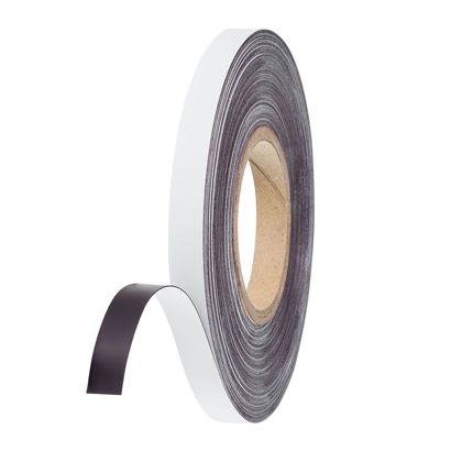 Coloured magnetic tape 15 mm | white | 30 m | 0,6 mm