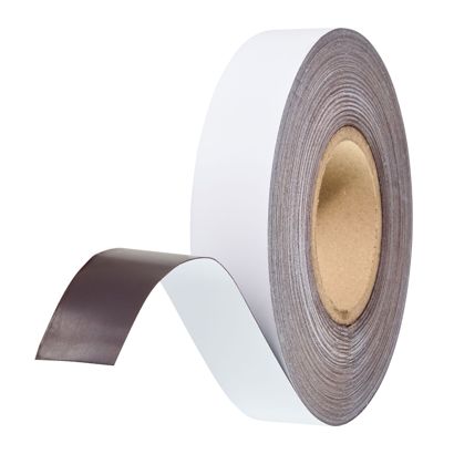 Coloured magnetic tape 35 mm | white | 30 m | 0,6 mm