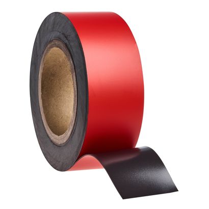 Coloured magnetic tape 50 mm | red  | 10 m | 0.85 mm