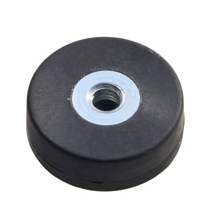 Pogumované magnety s vnitřním závitem černá  | 18 mm