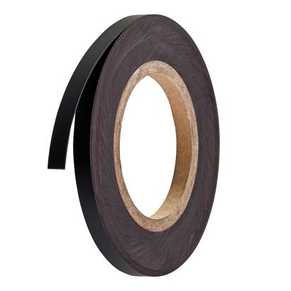 Coloured magnetic tape 10 mm | black  | 10 m | 0.85 mm