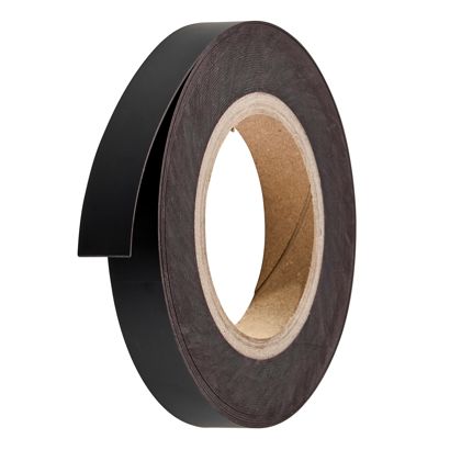 Coloured magnetic tape 20 mm | black  | 10 m | 0.85 mm