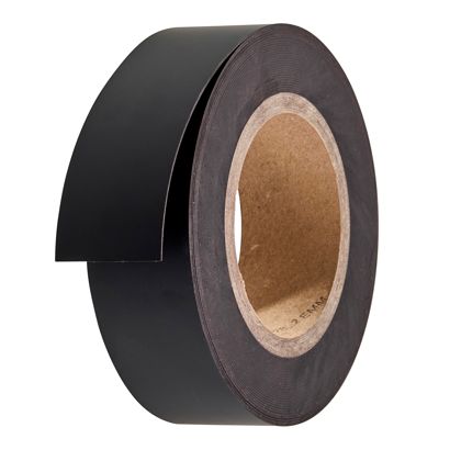 Coloured magnetic tape 40 mm | black  | 10 m | 0.85 mm