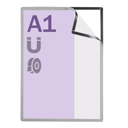 Magnetic frames A1, self-adhesive silver 