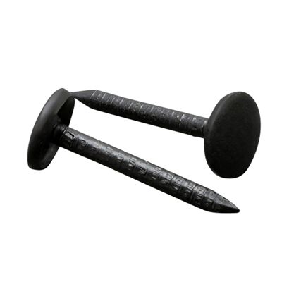 Patternbook nails, 25 mm, flat head, black painted 