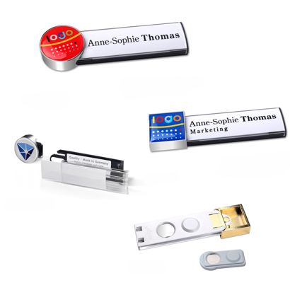 Name badges amigo® doming magnet 