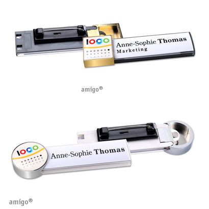 Name badges amigo® doming stainless steel pin 