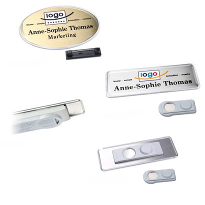 Name badges polar® alu-print magnet 