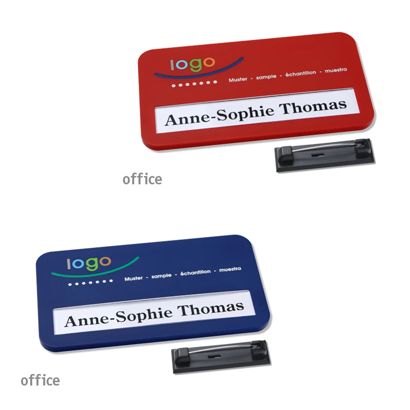 Jmenovky office color-print se špendlíkem 