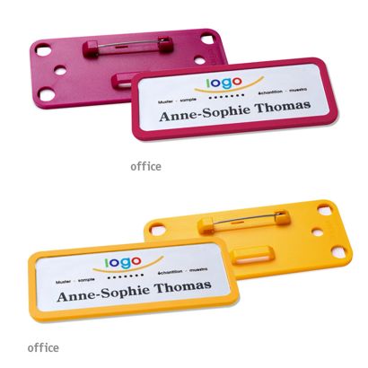 Name badges office quick-print stainless steel pin 