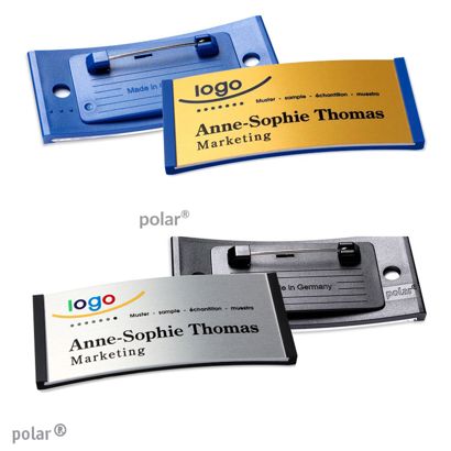 Name badges polar® alu-complete magnet 