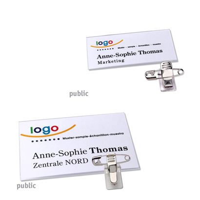 Name badges with clamp public 