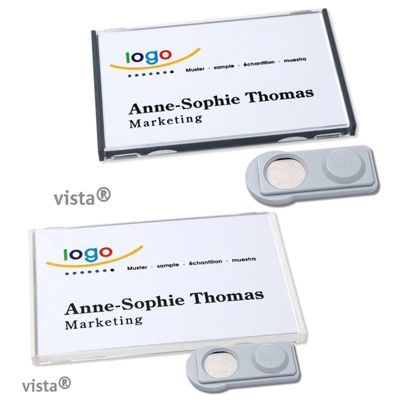 Name badges VISTA, magnetic 