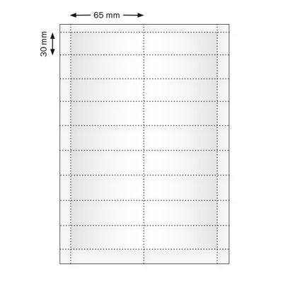 Print sheets, blank Polar 30, 65 x 30 mm