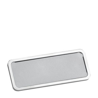 Name badges OFFICE, magnetic smag® Magnet | stainless steel | 75 x 27 mm