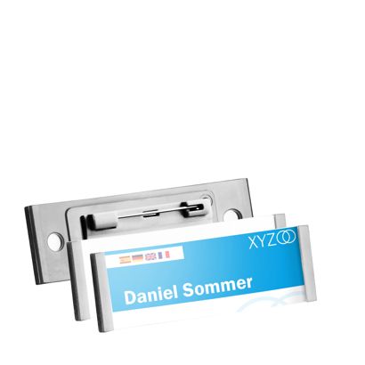 Name badges with pin FORUM 68 x 22 mm