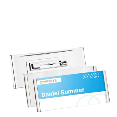 Name badges with pin FORUM 78 x 32 mm