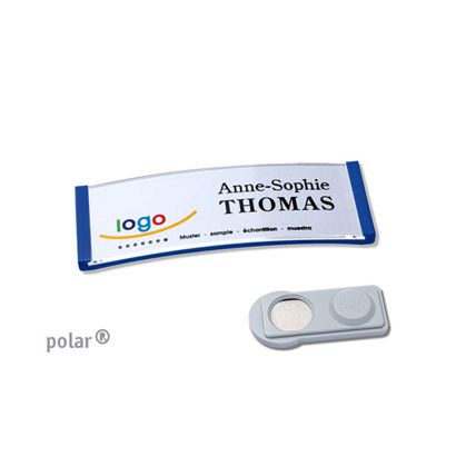 Jmenovky polar®, magnetické 64 x 22 mm  | modrá  | Magnet smag® 