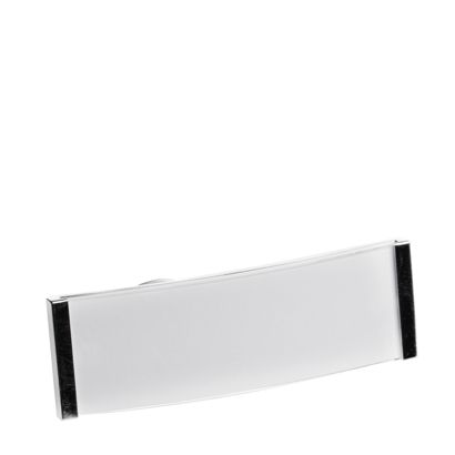 Name badges polar®, magnetic smag® Magnet | chrome | 64 x 22 mm
