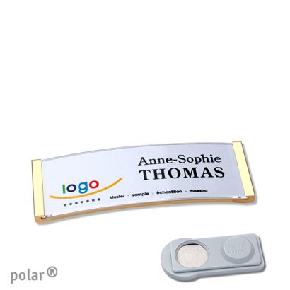Jmenovky polar®, magnetické 64 x 22 mm  | zlatá  | Magnet smag® 