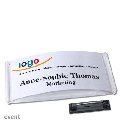 Name badges with pin event 75 x 37 mm 