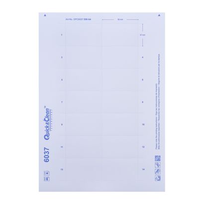 Tiskový arch, blanko  Vista®/ Profil 40c, 60 x 37 mm 
