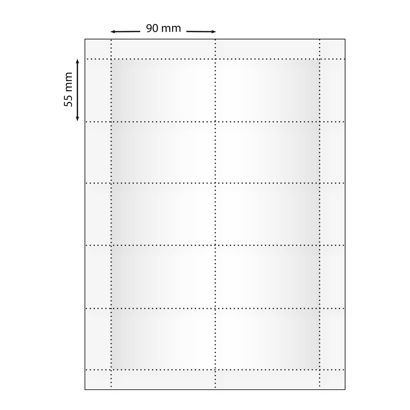 Print sheets, blank Urban 60, 90 x 55 mm