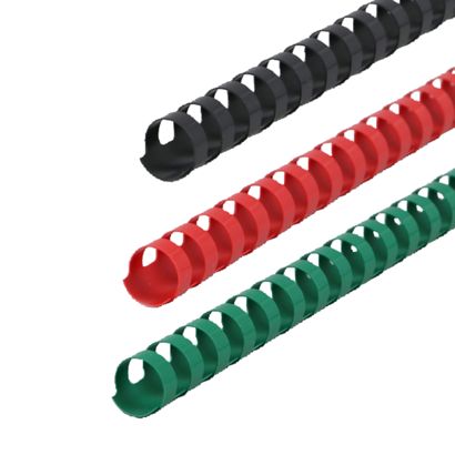 Plastic binder spines A4, round 