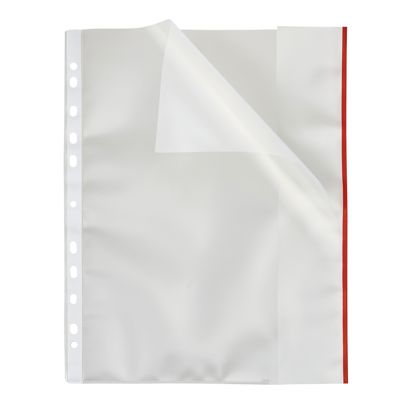 brochure pockets A4 with flap, full page colour red 