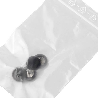 Připínáčky, 15 mm černá  | 4 kusy v zip sáčku 