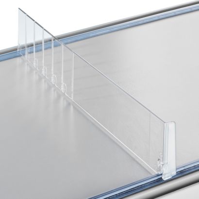 Rozdělovač do zásuvek „Flexible“ s levým dorazem, transparentní 60 mm