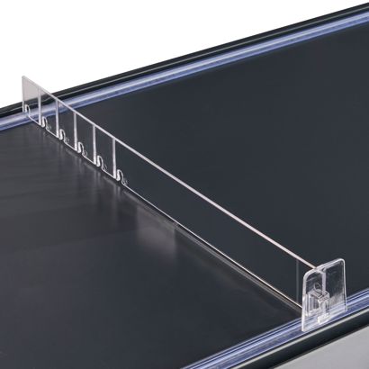 Rozdělovač do zásuvek „Flexible“ se středovým dorazem, transparentní 30 mm