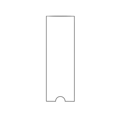 Adhesive label pockets, short edge open 25 x 75 mm