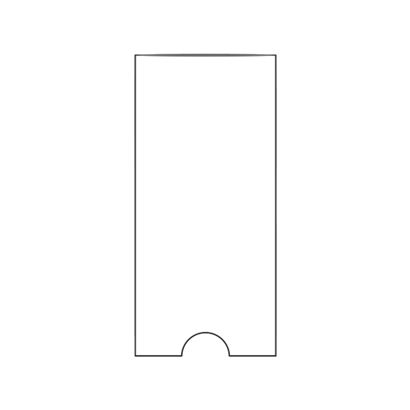 Adhesive label pockets, short edge open 35 x 75 mm