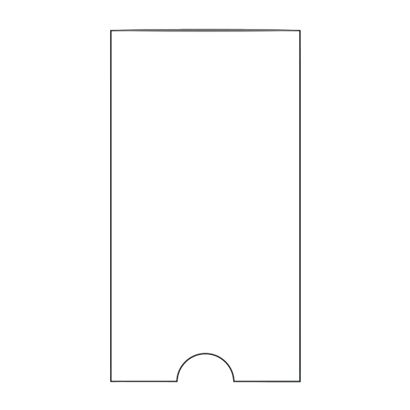 Adhesive label pockets, short edge open 55 x 102 mm