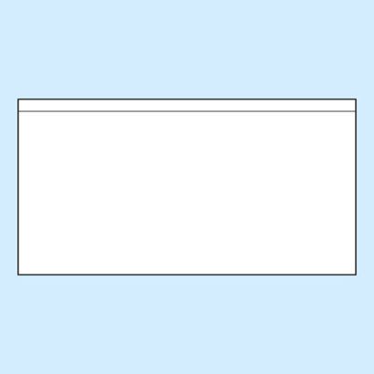 Rectangular pockets, self-adhesive, 180 x 85/90 mm  | long edge  | without filling level  | PP 