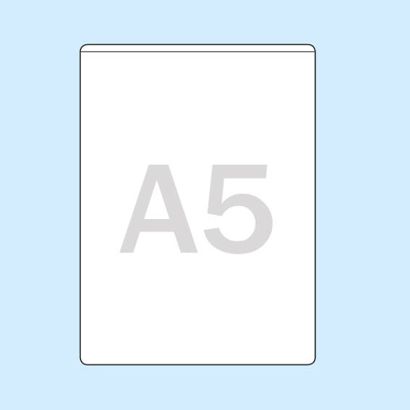 Rectangular pockets, self-adhesive, A5  | short edge  | without filling level  | PP 