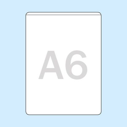 Rectangular pockets, self-adhesive, A6  | short edge  | without filling level  | PP 