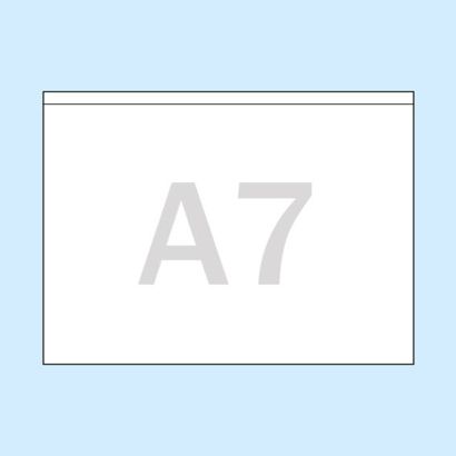 Rectangular pockets, self-adhesive, A7  | long edge  | without filling level  | PP 