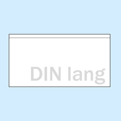 Rectangular pockets, self-adhesive, 1/3 A4  | long edge  | without filling level  | PP 