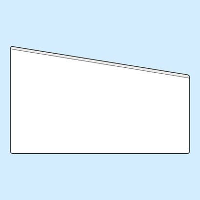 Čtvercové kapsy, samolepicí 155 x 90/65 mm  | Široká strana  | bez výšky plnění  | PP 