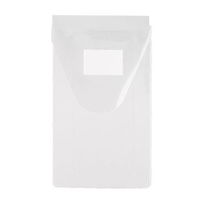 Rectangular pocket 52 x 90 mm with flap, short edge open, with filling level 