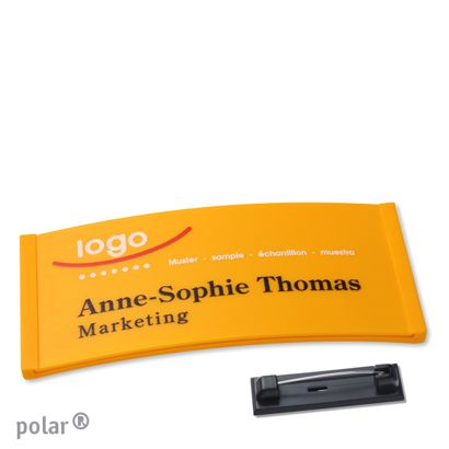 Jmenovky polar® color-complete se špendlíkem null | 74 x 34 mm