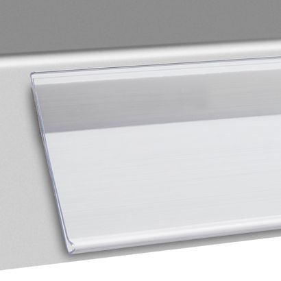 Regálová lišta DBR, samolepicí 52 mm | 100 mm | transparentní provedení  | k nalepení (pěnová lepicí páska) 