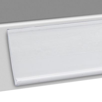 Regálová lišta DBR, samolepicí 24 mm | 100 mm | transparentní provedení  | k nalepení (standardní lepicí páska) 
