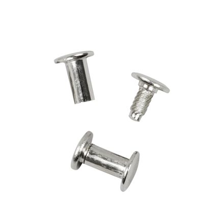 Knihařské šrouby s vtlačovací hlavou, poniklované 13 mm