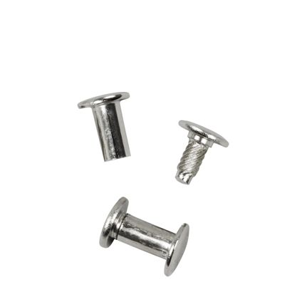 Knihařské šrouby s vtlačovací hlavou, poniklované 14 mm