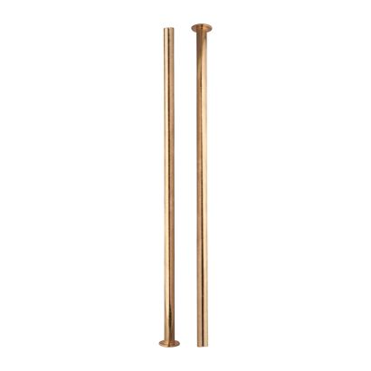 Binding screws, brass-plated 150 mm | sleeve nut with smooth head, screw with slotted head 