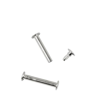 Knihařské šrouby s vtlačovací hlavou, poniklované 31 mm