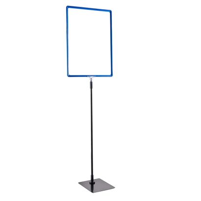 Poster frame with base and mount (set) A3 blue  | Base: black  | Aluminium rod adjustable from 600 to 900 mm 